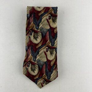 Jerry Garcia Northern Lights Collectors Ed Vintage Reds Gray Blue Necktie Tie